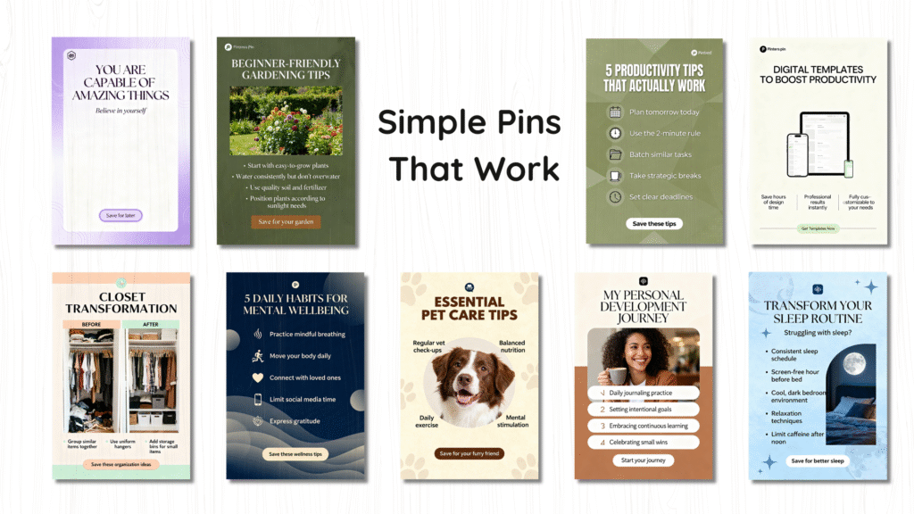 9 simple pins that work 